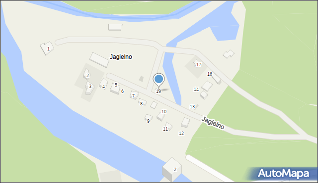 Jagielno, Jagielno, 19, mapa Jagielno