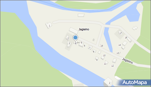 Jagielno, Jagielno, 4, mapa Jagielno