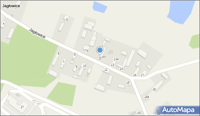 Jagłowice, Jagłowice, 11, mapa Jagłowice