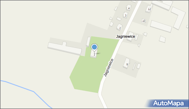 Jagniewice, Jagniewice, 1, mapa Jagniewice