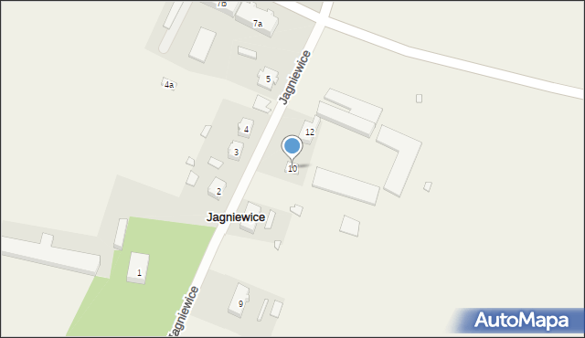 Jagniewice, Jagniewice, 10, mapa Jagniewice