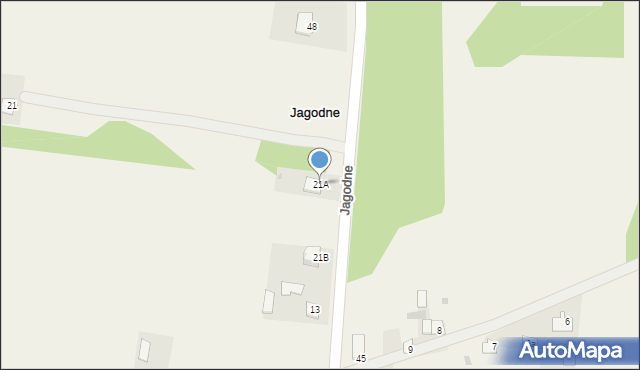 Jagodne, Jagodne, 21A, mapa Jagodne