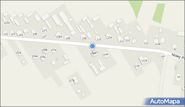Jagodne, Jagodne, 109A, mapa Jagodne