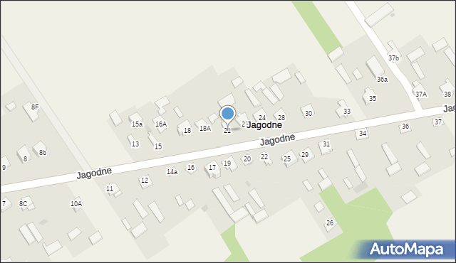 Jagodne, Jagodne, 21, mapa Jagodne