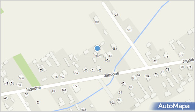 Jagodne, Jagodne, 62A, mapa Jagodne