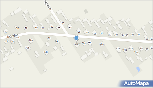 Jagodne, Jagodne, 87a, mapa Jagodne