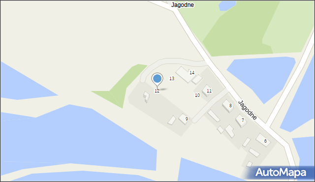 Jagodne, Jagodne, 12, mapa Jagodne