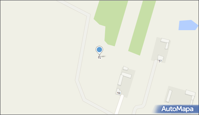 Jagodne, Jagodne, 61, mapa Jagodne