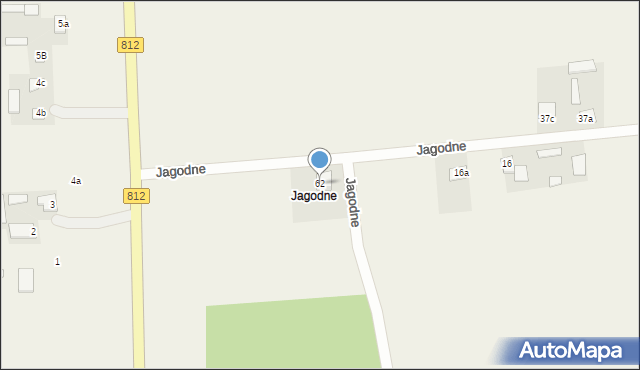 Jagodne, Jagodne, 62, mapa Jagodne