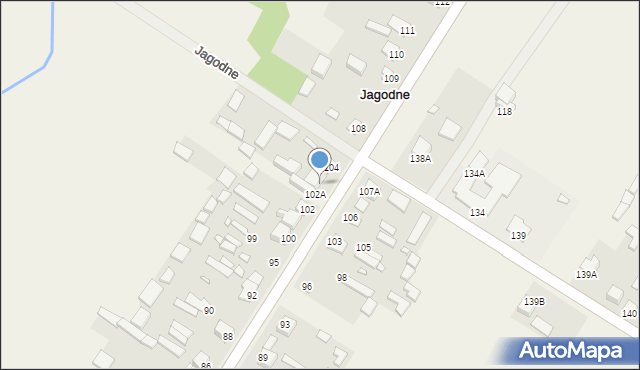 Jagodne, Jagodne, 104A, mapa Jagodne