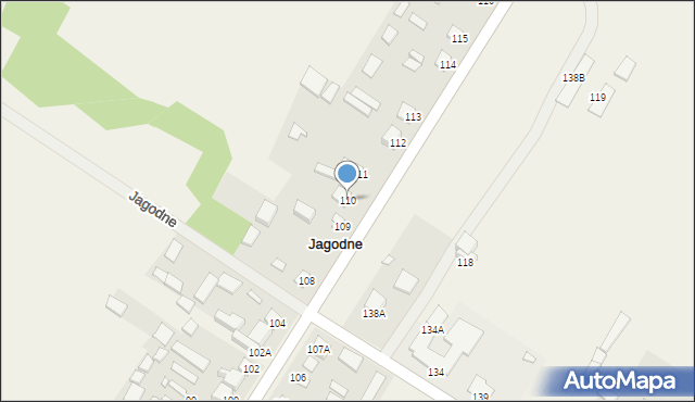 Jagodne, Jagodne, 110, mapa Jagodne