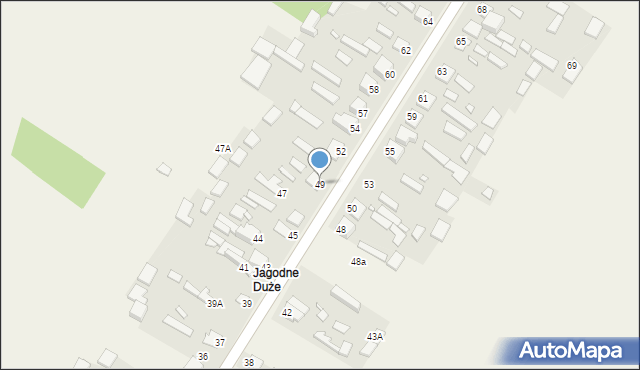 Jagodne, Jagodne, 49, mapa Jagodne