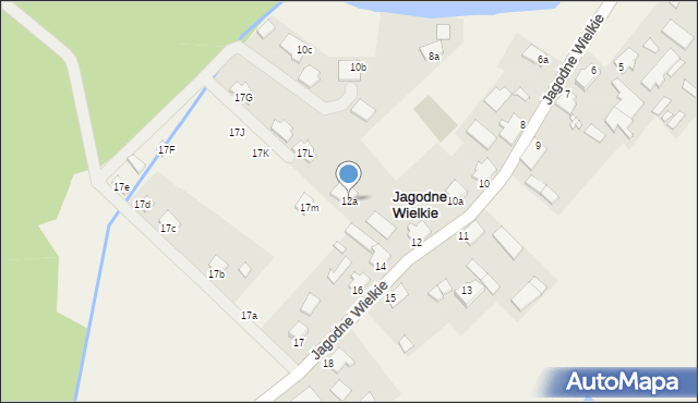 Jagodne Wielkie, Jagodne Wielkie, 12a, mapa Jagodne Wielkie