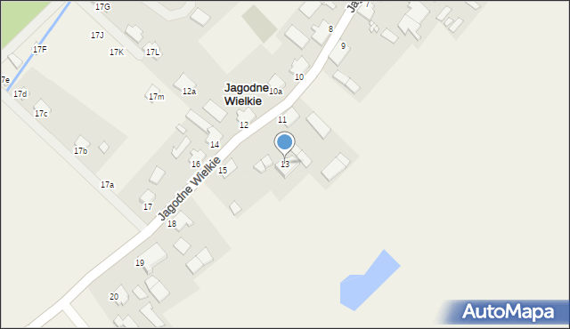 Jagodne Wielkie, Jagodne Wielkie, 13, mapa Jagodne Wielkie