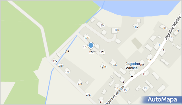 Jagodne Wielkie, Jagodne Wielkie, 17K, mapa Jagodne Wielkie