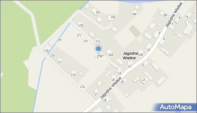 Jagodne Wielkie, Jagodne Wielkie, 17m, mapa Jagodne Wielkie