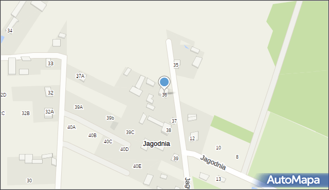 Jagodnia, Jagodnia, 36, mapa Jagodnia