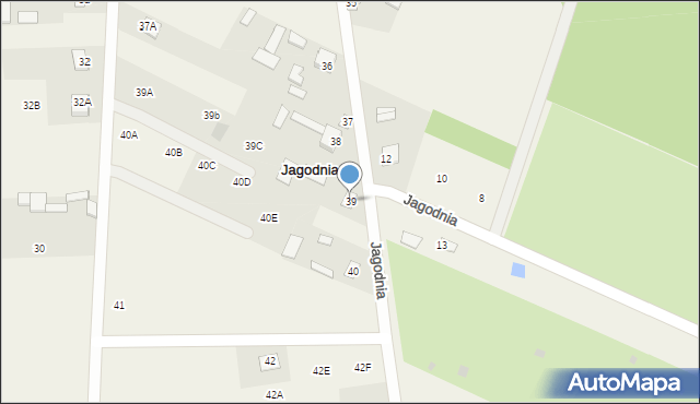 Jagodnia, Jagodnia, 39, mapa Jagodnia