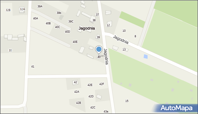 Jagodnia, Jagodnia, 40, mapa Jagodnia