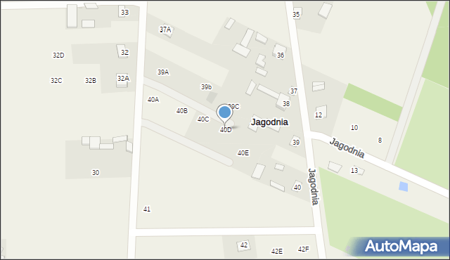 Jagodnia, Jagodnia, 40D, mapa Jagodnia