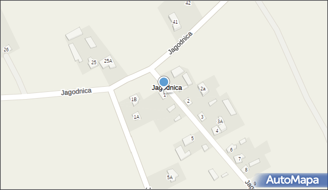 Jagodnica, Jagodnica, 1, mapa Jagodnica