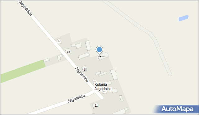 Jagodnica, Jagodnica, 17, mapa Jagodnica