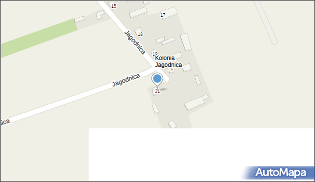 Jagodnica, Jagodnica, 21, mapa Jagodnica