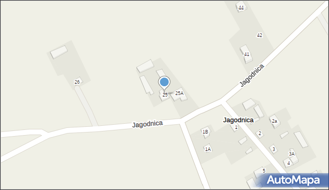 Jagodnica, Jagodnica, 25, mapa Jagodnica