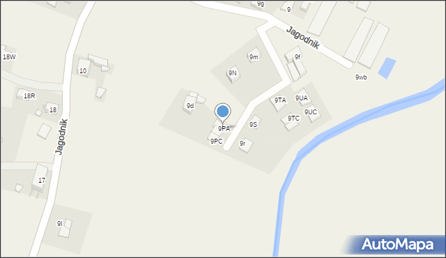 Jagodnik, Jagodnik, 9PA, mapa Jagodnik