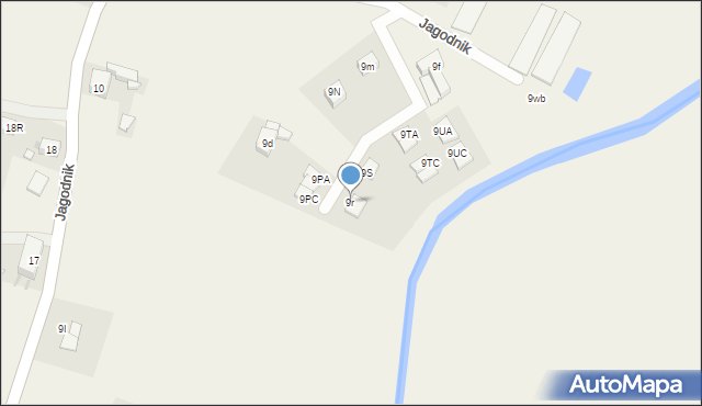 Jagodnik, Jagodnik, 9r, mapa Jagodnik