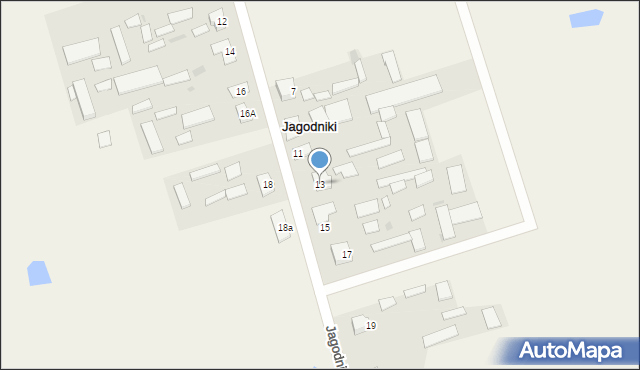 Jagodniki, Jagodniki, 13, mapa Jagodniki