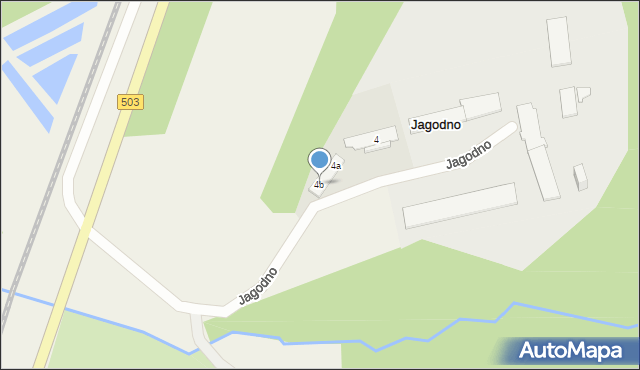 Jagodno, Jagodno, 4b, mapa Jagodno