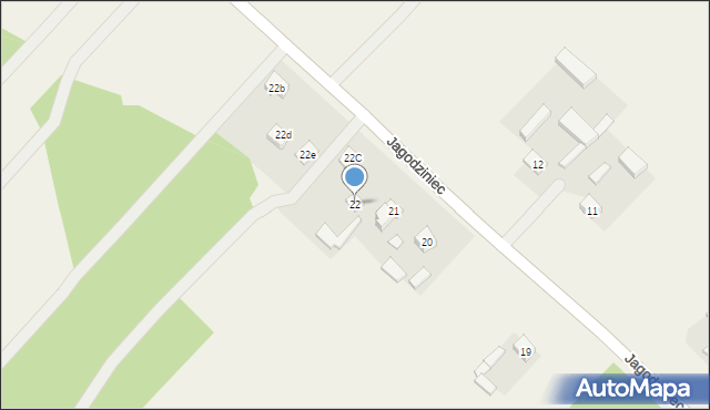 Jagodziniec, Jagodziniec, 22, mapa Jagodziniec