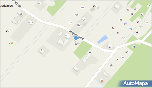 Jagodziniec, Jagodziniec, 40, mapa Jagodziniec