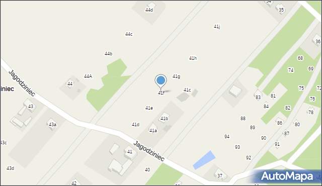 Jagodziniec, Jagodziniec, 41f, mapa Jagodziniec