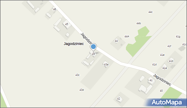 Jagodziniec, Jagodziniec, 43, mapa Jagodziniec