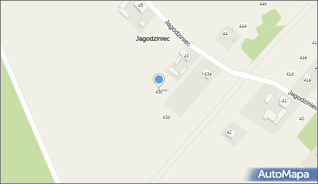 Jagodziniec, Jagodziniec, 43c, mapa Jagodziniec