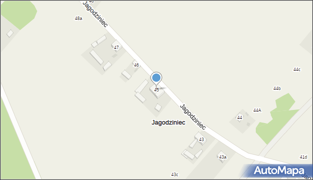 Jagodziniec, Jagodziniec, 45, mapa Jagodziniec