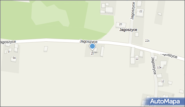 Jagoszyce, Jagoszyce, 10, mapa Jagoszyce