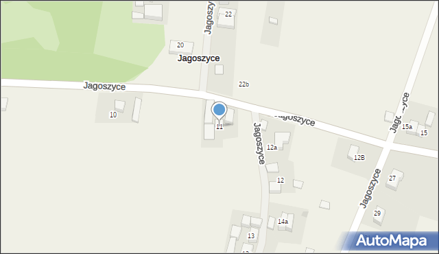 Jagoszyce, Jagoszyce, 11, mapa Jagoszyce