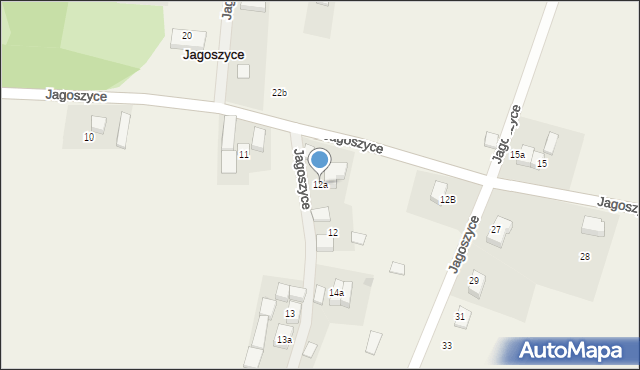 Jagoszyce, Jagoszyce, 12a, mapa Jagoszyce