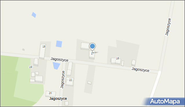 Jagoszyce, Jagoszyce, 17, mapa Jagoszyce
