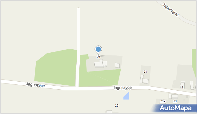 Jagoszyce, Jagoszyce, 26, mapa Jagoszyce