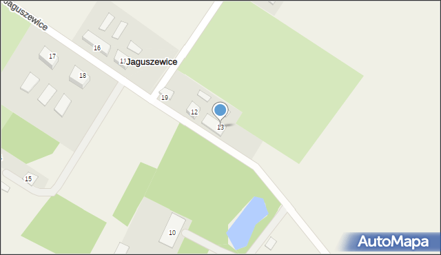 Jaguszewice, Jaguszewice, 13, mapa Jaguszewice