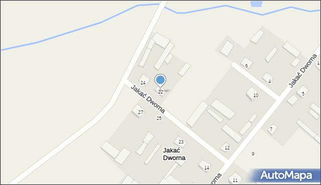 Jakać Dworna, Jakać Dworna, 22, mapa Jakać Dworna