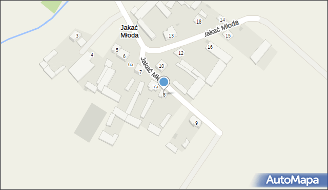Jakać Młoda, Jakać Młoda, 8, mapa Jakać Młoda