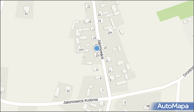 Jakimowice, Jakimowice, 13, mapa Jakimowice