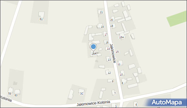 Jakimowice, Jakimowice, 14A, mapa Jakimowice