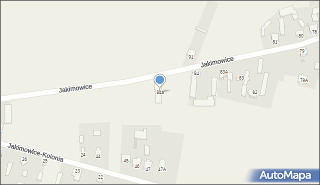 Jakimowice, Jakimowice, 84a, mapa Jakimowice