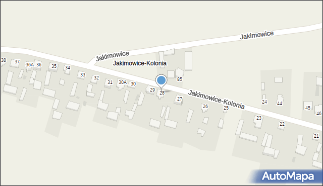 Jakimowice-Kolonia, Jakimowice-Kolonia, 28, mapa Jakimowice-Kolonia